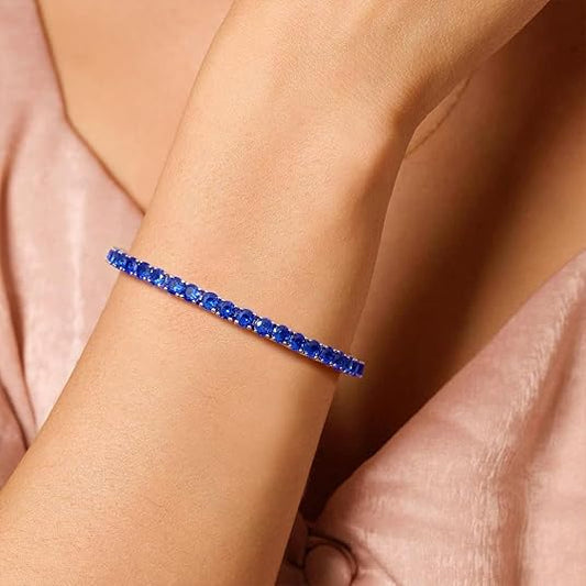 Saphir Bracelet Tennis | Or Blanc