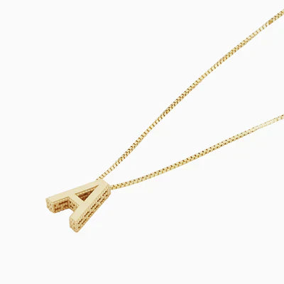Amour lettre initiale collier | Or