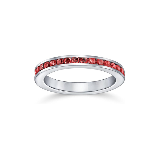 Rubis Éternité Anneau Bague | Or Blanc