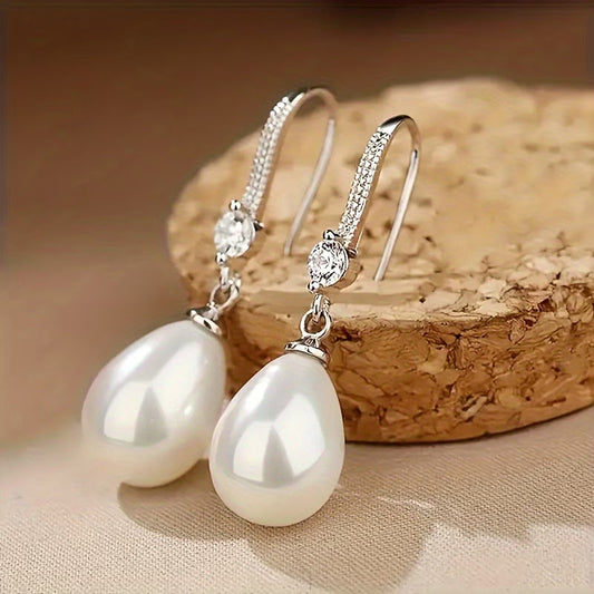 Classique Luxe Perle Boucles d'Oreilles