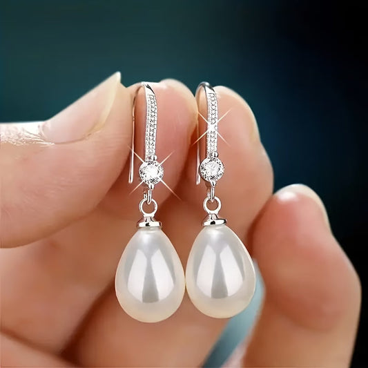 Classique Luxe Perle Boucles d'Oreilles