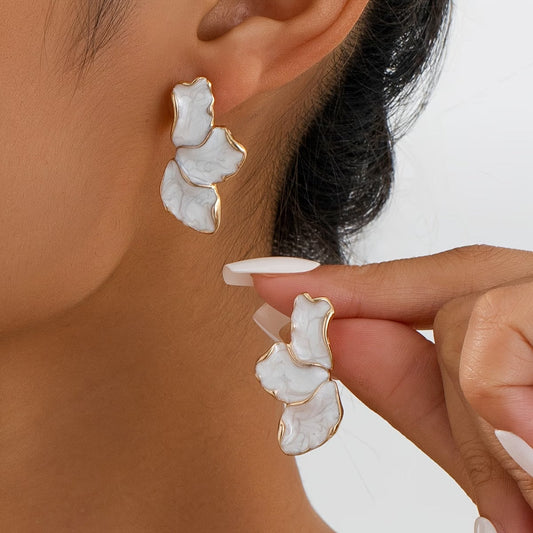 Perle Fleur Petal Boucles d'Oreilles