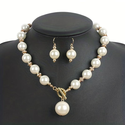 Chunky Perle Collier Statement Set