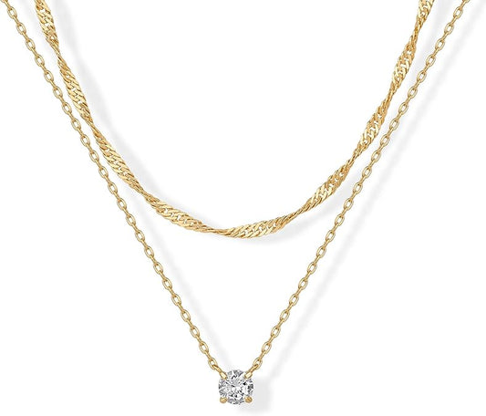 Halo Superposé Collier | Or