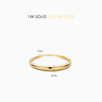 Slim Dome Bague | Or