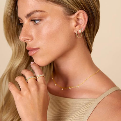 Adella Chaîne Boucles d'Oreilles | Or