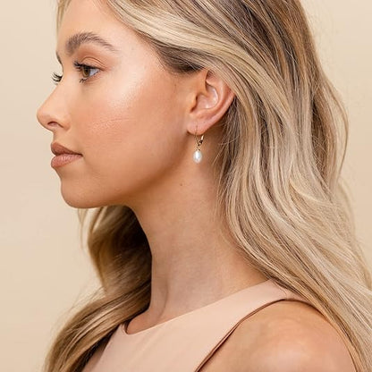 Perle Dangle Boucles d'Oreilles | Or