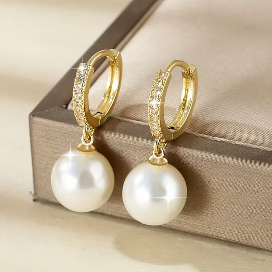 Le Géométrique Perle Boucles d'Oreilles Pendantes