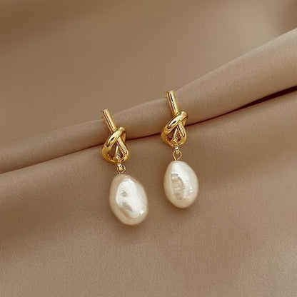 Knotted Perle Elegance Boucles d'Oreilles