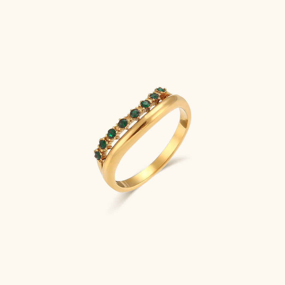 Adeline Diamant Simulant Or Bague
