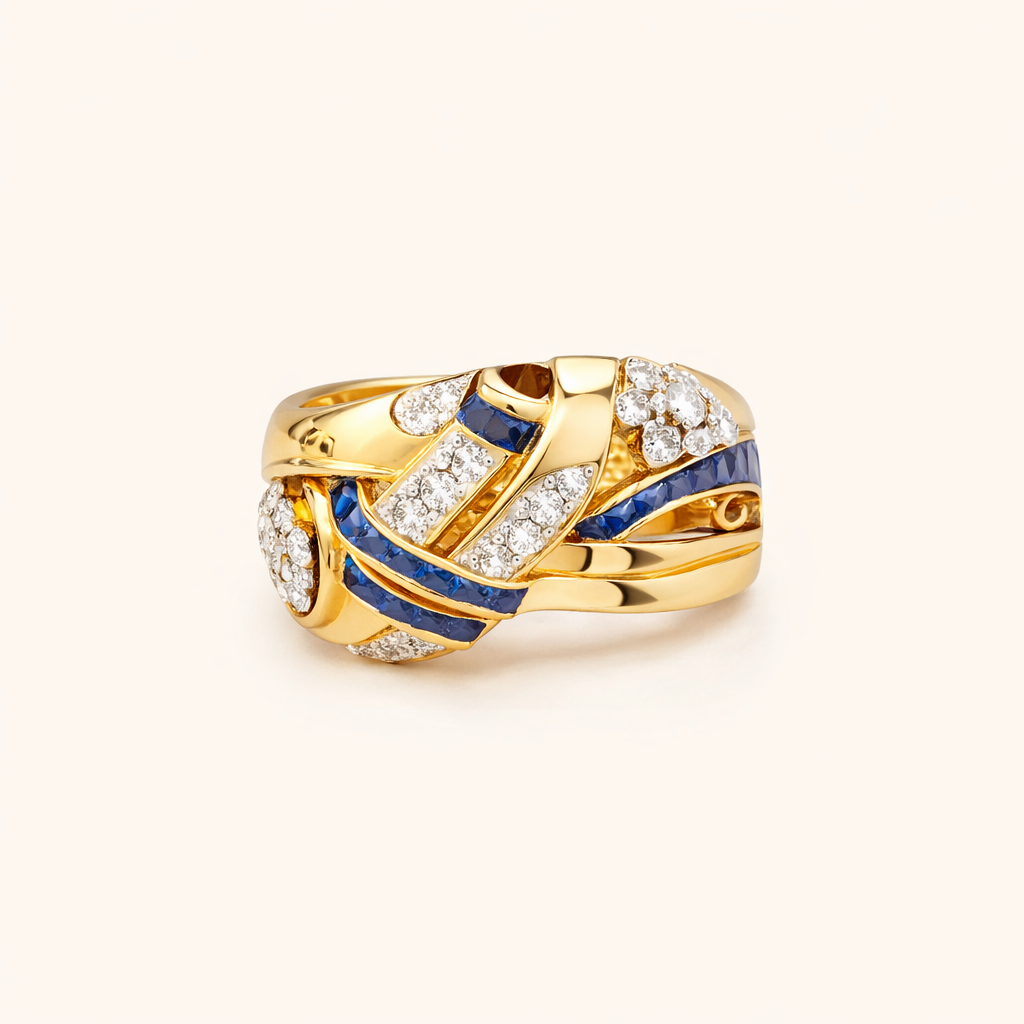 Or Vintage Zircone Bague