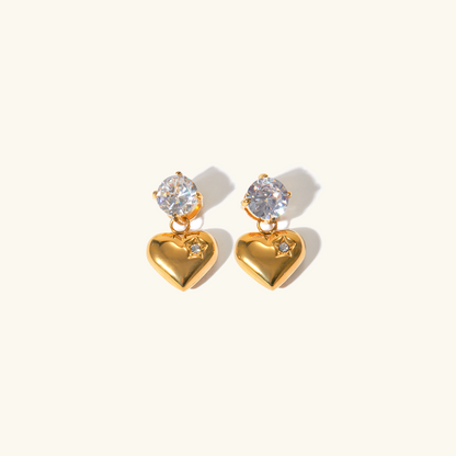 Emmeline Cœur Or Boucles d'Oreilles