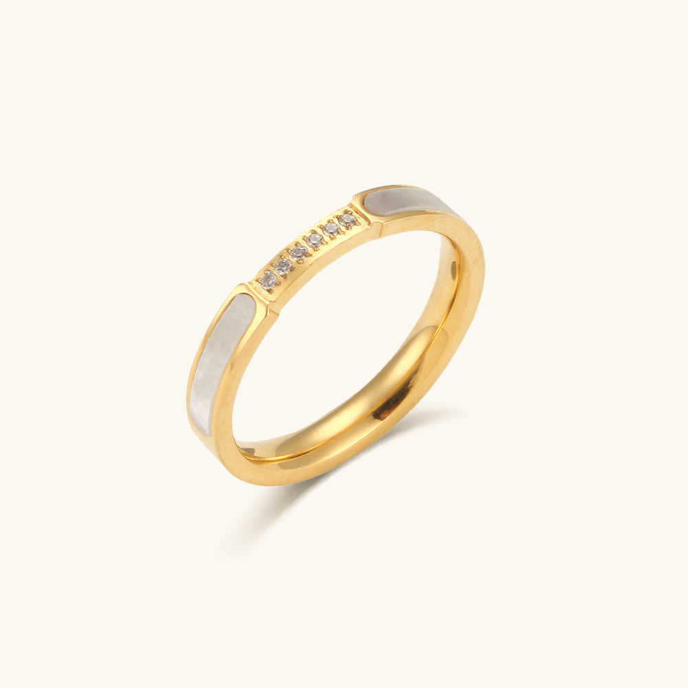 Gabrielle Diamant Simulant Or Bague