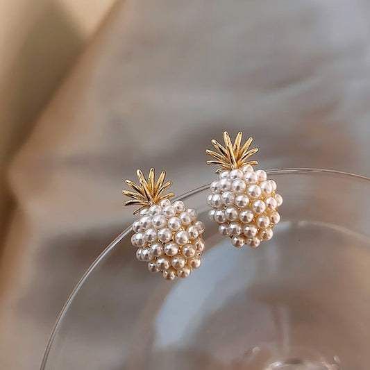 Or Cluster Perle Puces d'Oreilles