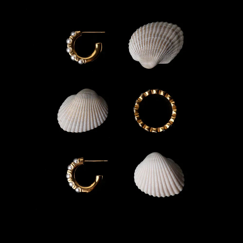 Mother-of-Pearl Breloque Boucles d'Oreilles