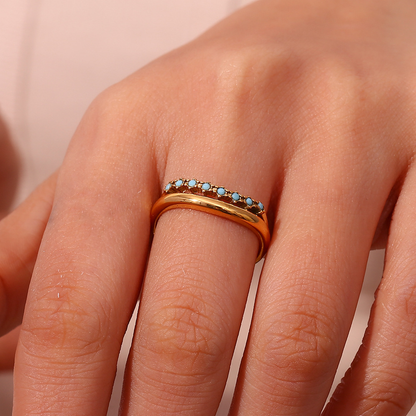 Adeline Diamant Simulant Or Bague
