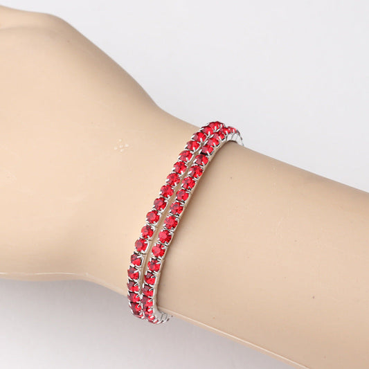Argent Rubis Bracelet Tennis