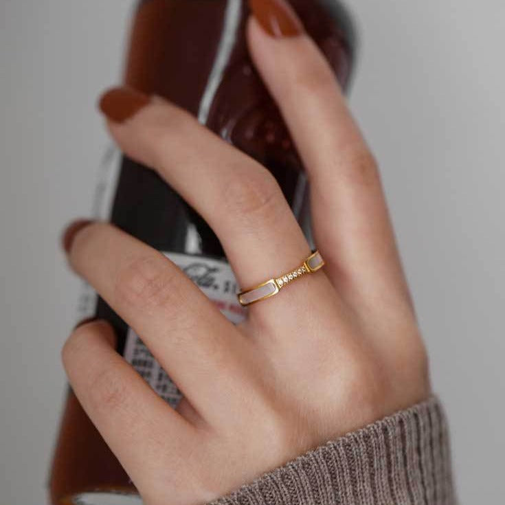 Gabrielle Diamant Simulant Or Bague
