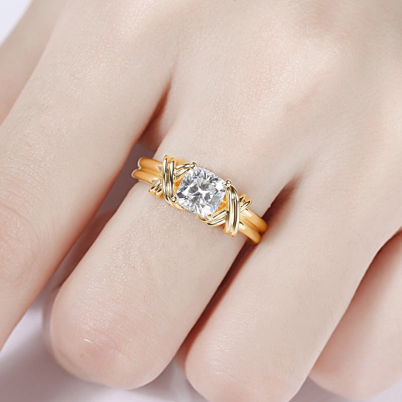 Knotted Anneau Bague Statement | Or