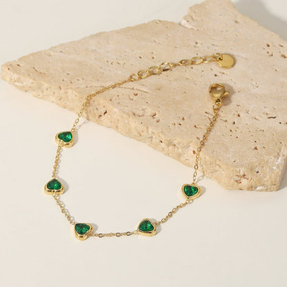 Francia Vert Cœur Bracelet