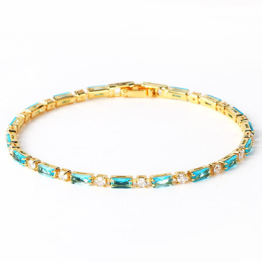 Naturel Turquoise Pierre Bracelet | Or
