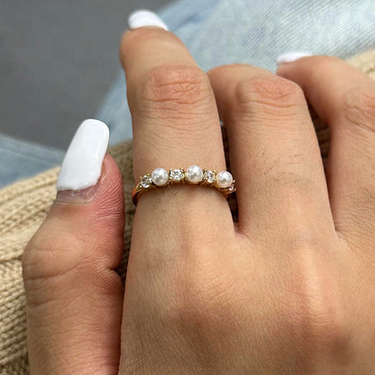 Keisha Diamant Perle Bague