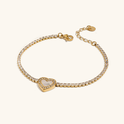 Cameron Diamant Cœur Bracelet Tennis