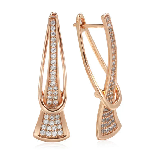 Radiant Layers Cristal Boucles d'Oreilles | Or