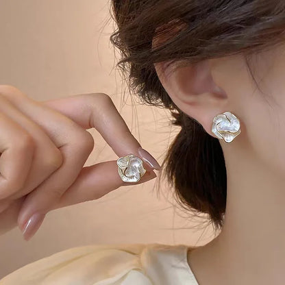 Perle Fleur Boucles d'Oreilles