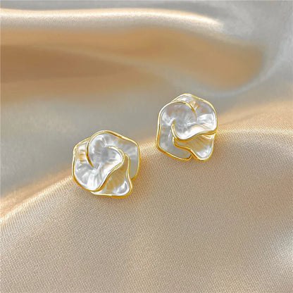 Perle Fleur Boucles d'Oreilles