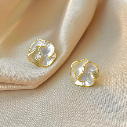 Perle Fleur Boucles d'Oreilles
