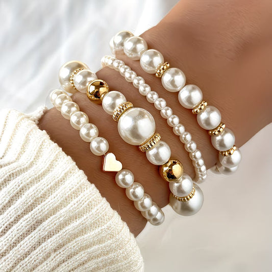 Perle Stacking Bracelet Set de 4