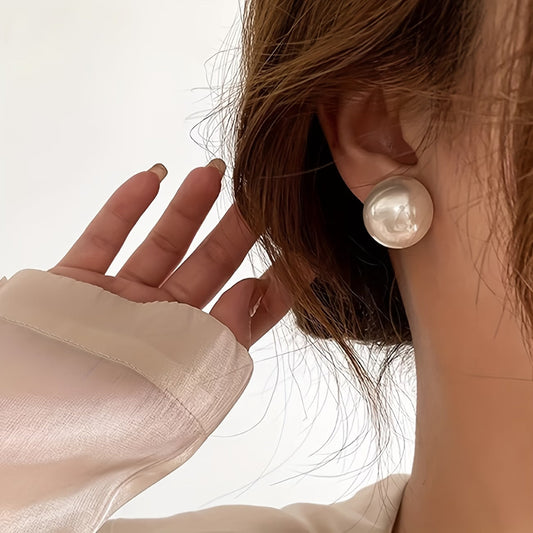 Le Statement Perle Puces d'Oreilles