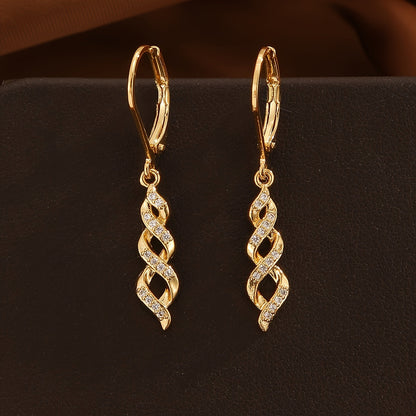 Shimmer Twist Ava Boucles d'Oreilles | Or