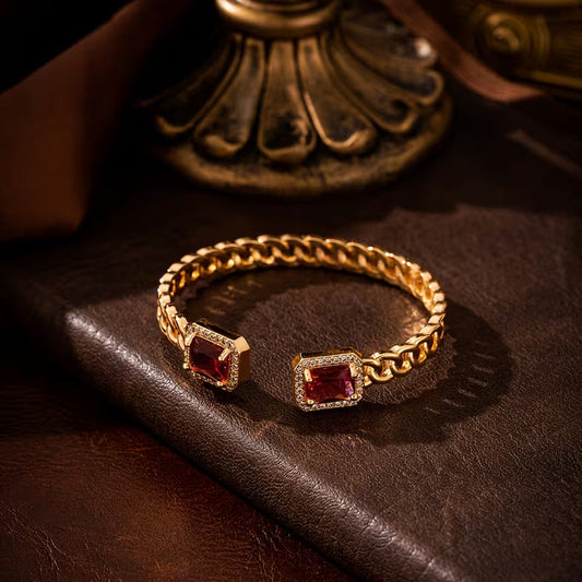 Veloria Rubis Ouvert Bracelet | Or