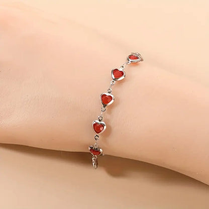 Ophelyra Garnetelle Bracelet | Or Blanc