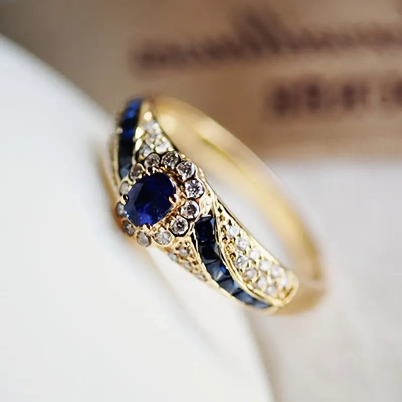 Or Saphir Anneau Bague
