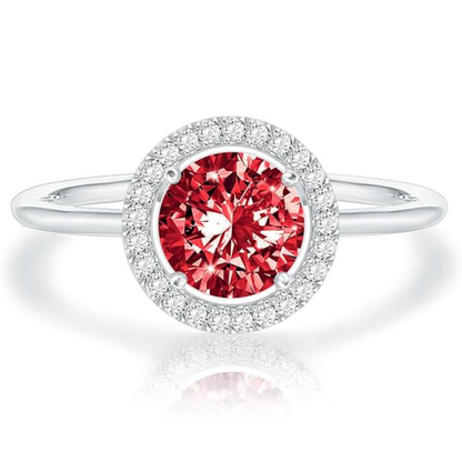 Crimson Glow Promise Rubis Bague | Or Blanc