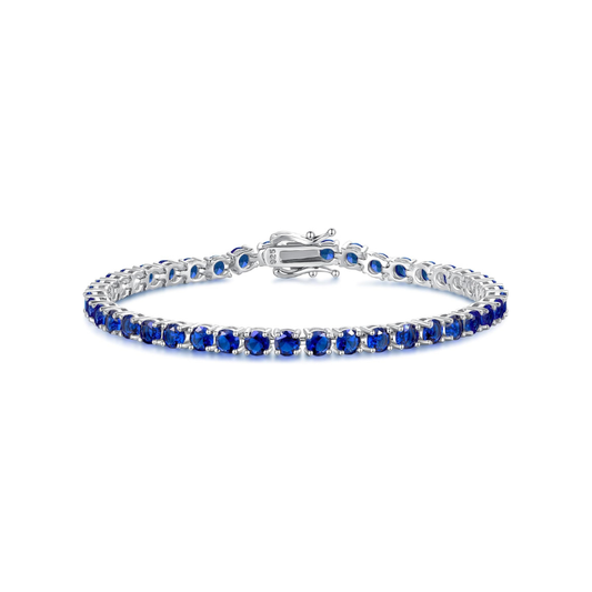 Saphir Bracelet Tennis | Or Blanc