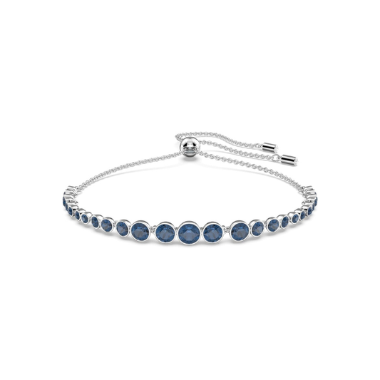 Taille Ronde Saphir Bracelet Tennis | Or Blanc
