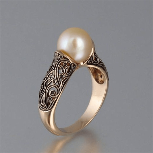 Or Filigrane Perle Bague