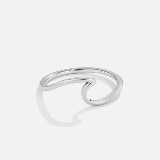 Argent Minimaliste Bague Ouverte