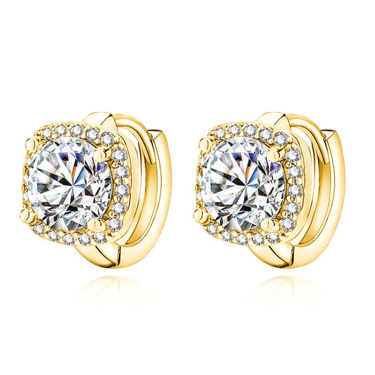Nadine carré boucles d'oreilles | Or