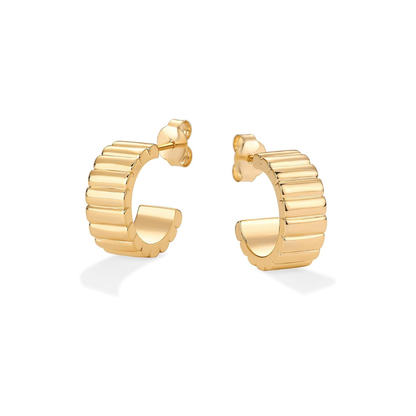Classique Ridge Boucles d'Oreilles | Or