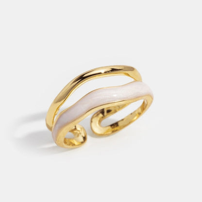 Or Sculpturale Enveloppant Bague