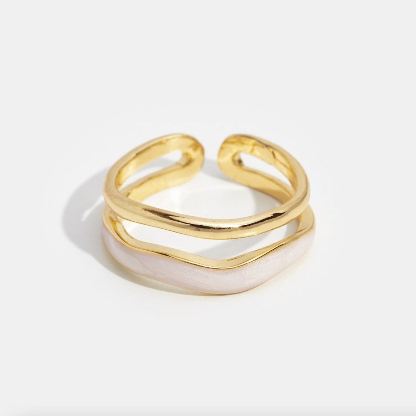 Or Sculpturale Enveloppant Bague