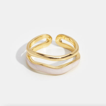 Or Sculpturale Enveloppant Bague