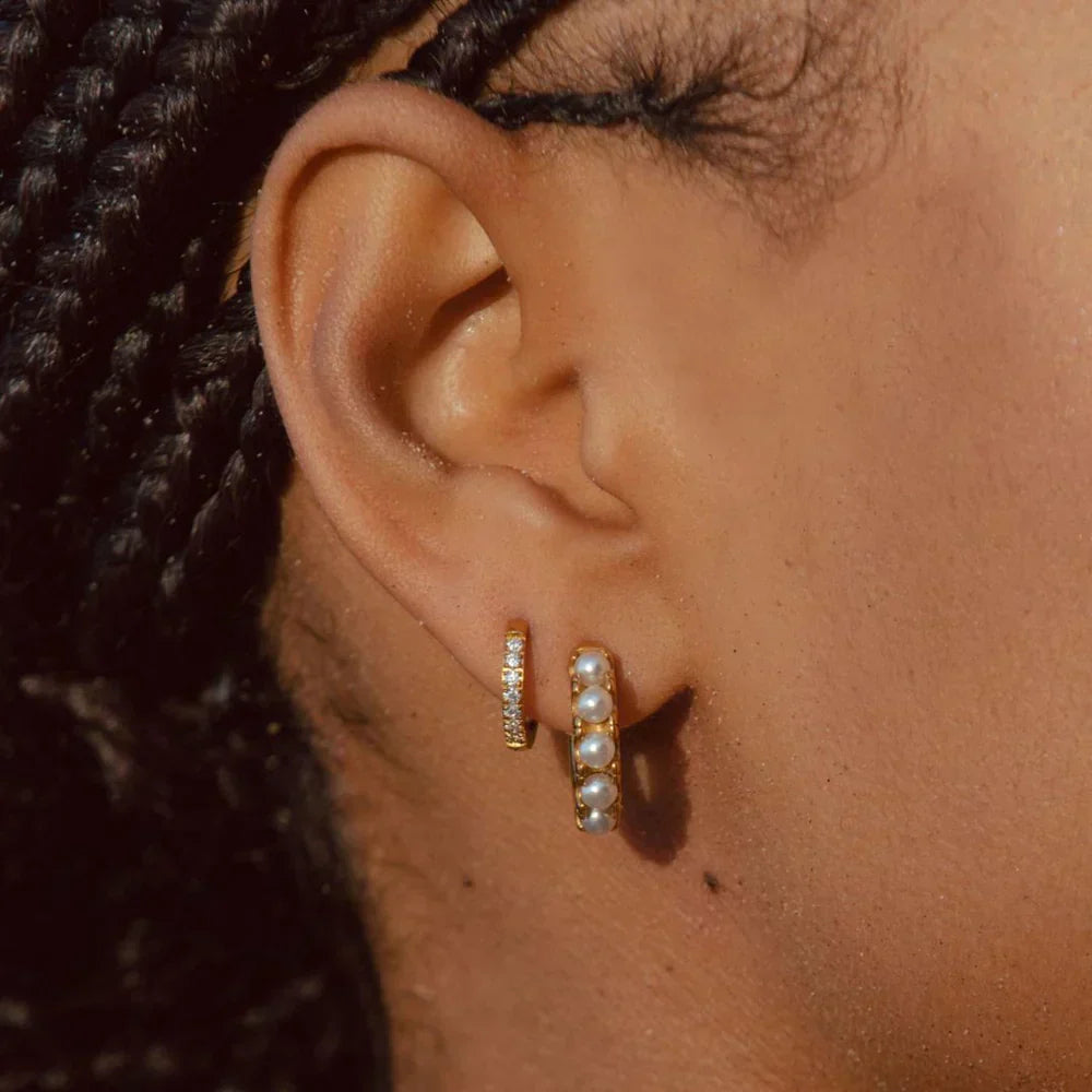 Mother-of-Pearl Breloque Boucles d'Oreilles