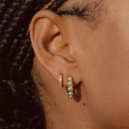 Mother-of-Pearl Breloque Boucles d'Oreilles