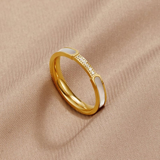 Or Incrustation Anneau Bague